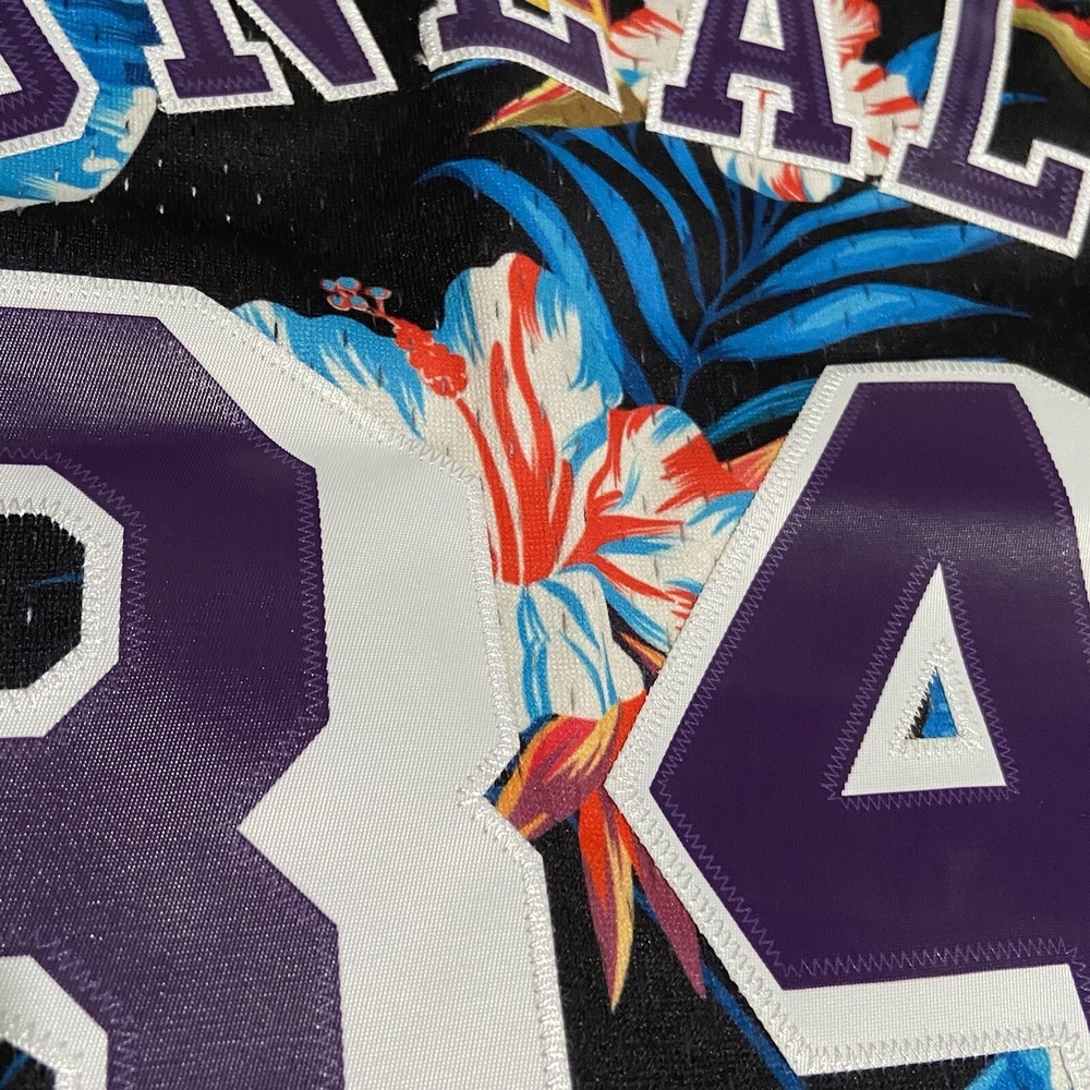 Mitchell & Ness LA LAKERS Shaquille O'Neal Shaq FLORAL JERSEY Men's XS X-Small - Picture 9 of 10